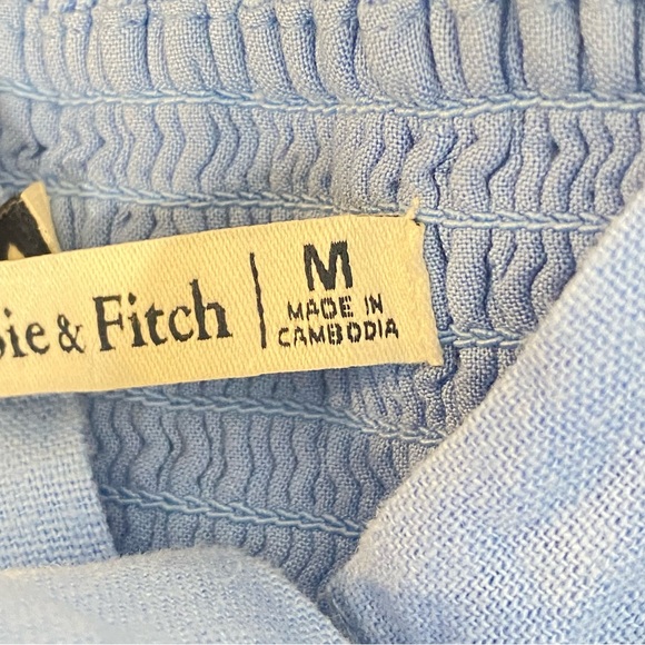 Abercrombie & Fitch Blue Two Piece Matching  Crop Top + Wide Leg Pants Medium - Picture 13 of 15